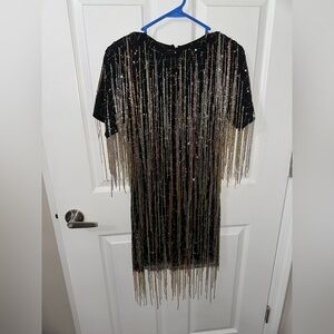 Nasty Gal Black Dress with Beaded Accents